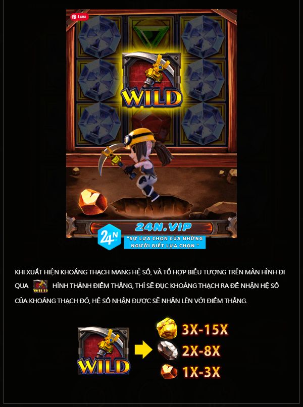 Tính Năng Wild Miner Babe tại nhà cái 24N